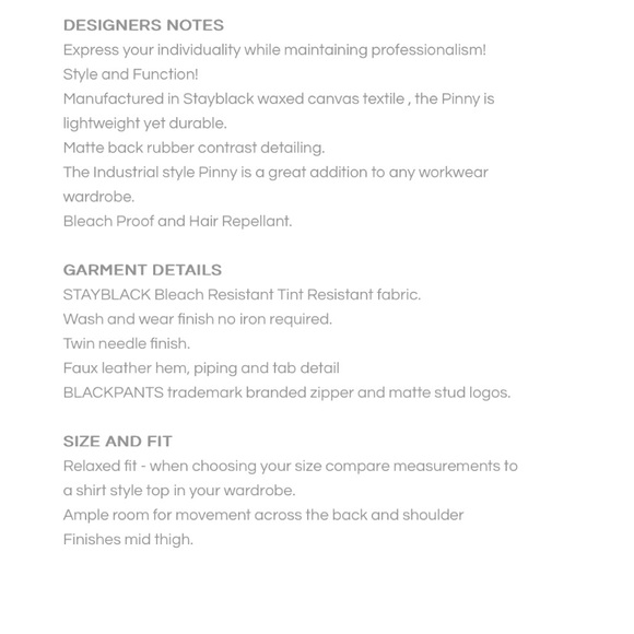 Like New Hair Dressing Overall Unifrom Penn State Pinny BlackPants Size 6 - Picture 4 of 8